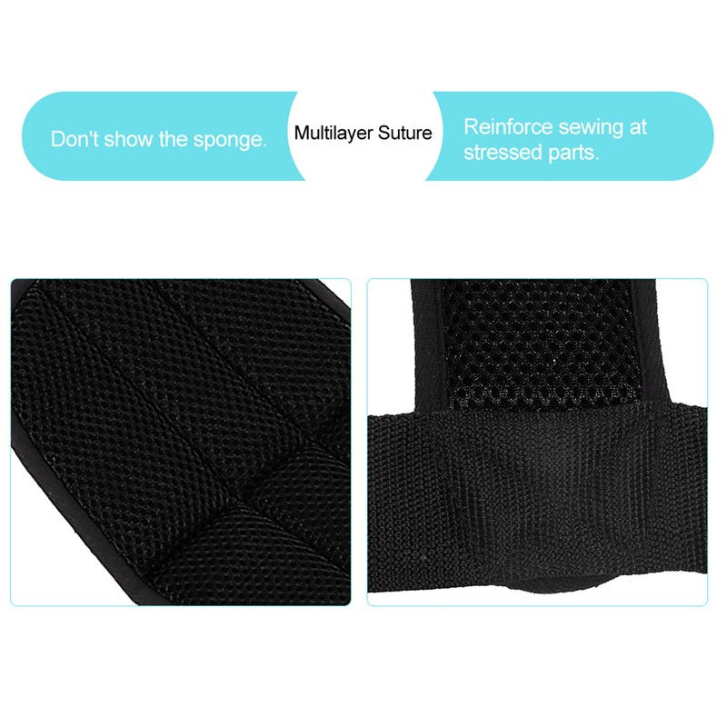 Wheelchair Safety Belt Restraint Harness Protective Adjustable Strap for PatientsBlack