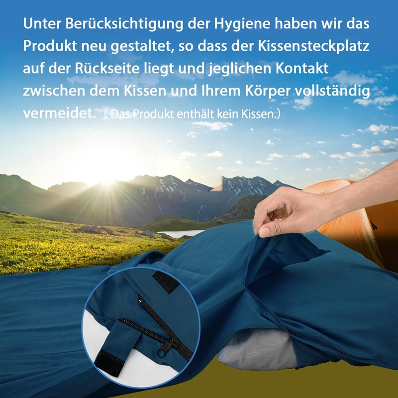 JAICOM Sleeping Bag, Ultralight Silk Sleeping Bag for Travel, 2-in-1