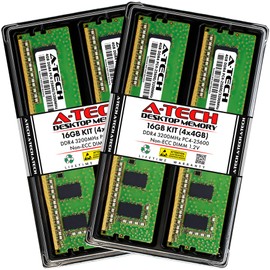 A-Tech 16GB Kit (4x4GB) RAM for ASUS ROG Strix B550-A, B550-F, B550-E Gaming Motherboard | DDR4 3200MHz PC4-25600 DIMM 1.2V 288-Pin Non-ECC UDIMM Memory Upgrade