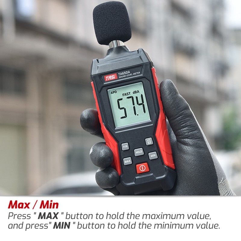 TASI TA650A Digital Sound Level Noise Meter Measurement 30-130dB Decibel