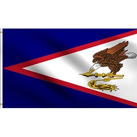 DMSE American Samoa Samoan Flag 3X5 Ft Foot 100% Polyester 100D Flag UV Resistant (3' X 5' Ft Foot)