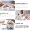 Angoily 1pc Strawberry Milk Pan Ceramic Cooking Pot Milk Boiling