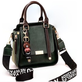 Generico Multi Bag for Women Shoulder Bag Handbag PU Leather Handbag Shoulder Bag Waterproof Shopping Travel Business Meeting, Green