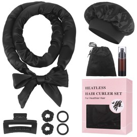 Yimomoyi Heatless Curls, 70 Inch Overnight Curls, Overnight Curls without Heat, DIY Curls Overnight Set, Overnight Curls for Long Hair, 9 Pieces