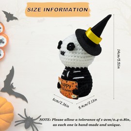 ONFAON, juguetes de lana de punto fantasma con tarjeta positiva, divertido y lindo regalo de animación, muñeca fantasmas para el hogar, computadora, decoración de fiesta de Halloween