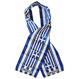 RFCO Greece Country Lightweight Flag Printed Knitted Style Scarf 8"x60"