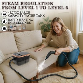Handheld Steam Cleaner for Home 15s Heat-Up, 42oz Tank, with 16 Accessories