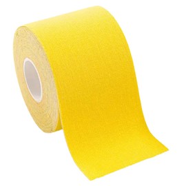 Kinesiology Tape, 5M Roll Elastic Muscle Support Tape, Improve Blood Circulation, Waterproof and Latex Free for Exercise, Sports and Injury (Yellow)