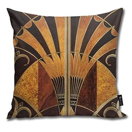 Sotyi-ltd Art Nouveau, Art Deco, Vintage Home Decorative Throw Pillow Case Cushion Cover for Gift Home Couch Bed Car 18" x18"