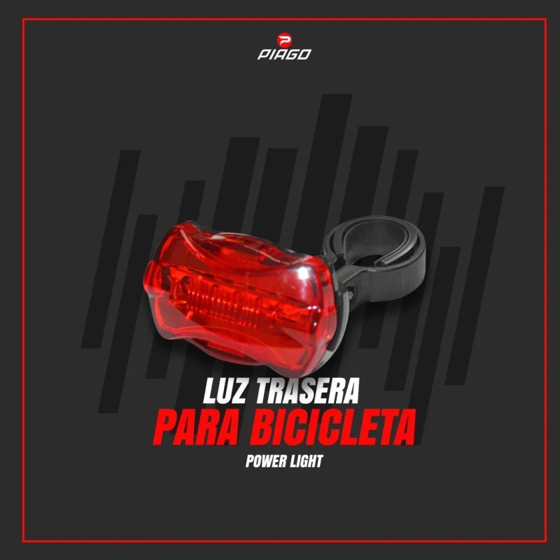 Lampara Trasera Para Bicicleta 5 Leds Luz Roja