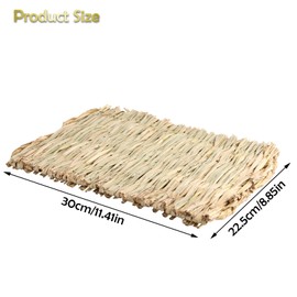 Amexo Pack of 5 Bunny Grass Mat Rabbit Grass Mat Small Animal Grass Mats Animal Chew Toy Natural Hand Woven Grass Mat Safe and Edible for Guinea Pigs Parrots Hamsters and Small Animals