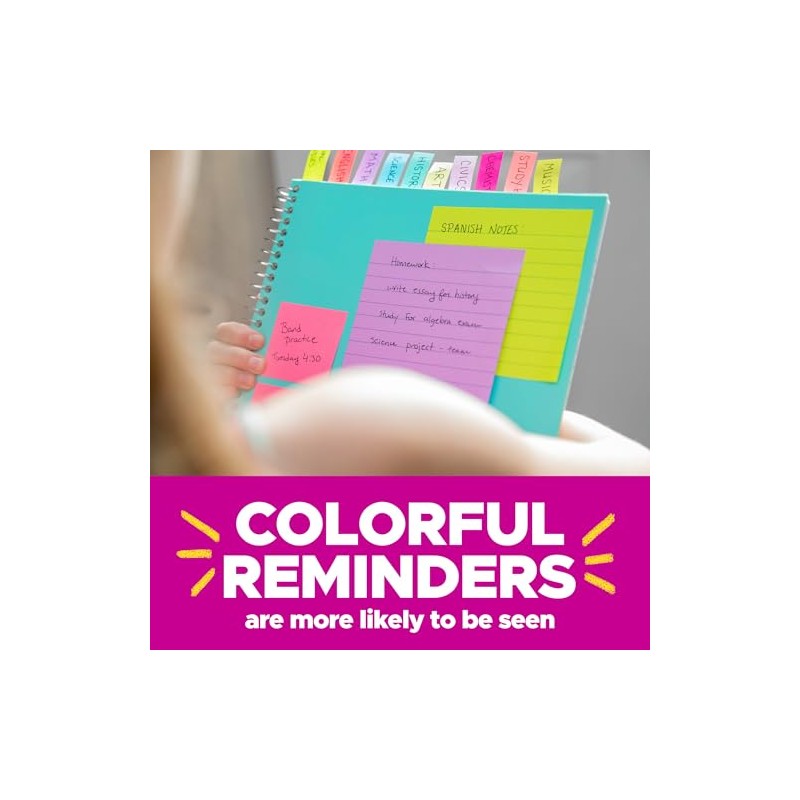 3M Post-it 5PK Notas Adhesivas Super Sticky 3x3 colección Summer