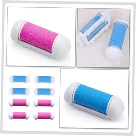 BIUDECO 8pcs Replacement Rollers for Electronic Foot File Callus Remover Heads Pink and Blue Pedicure Supplies for Smooth and Soft Feet for Home Use