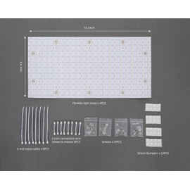 Minxue 4PCS Soft LED Backlight Sheet 36W 6000K IP54 Water Proof Backlit Flexible cuttable Each pcs 19X9.5 inch for Translucent countertop