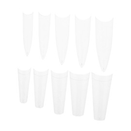 Healeved 2 Boxes Nail Set False Fingernails False Artificial Nail Tips Matte Nail Extensions Fake Clear Nails Tips Pointy Fake Nails False Nails Kit Transparent Plastic