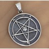 AFP Baphomet Pentagram Pendant 925 Sterling Silver AS-817, Sterling Silver