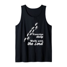 Funny exercise daily walk with the Lord Christian Tank Top