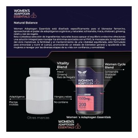 WOMENS ADAPTOGEN ESSENTIALS 200 capsulas (1500mg por porcion) con Adaptogenos Schisandra, Shatavari, Reishi, Maca, Women Hormo-Balance by Eternal Nutrition