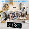 Yakiter Digital Clock, 9" LED Alarm Clock for Bedroom, Bedside