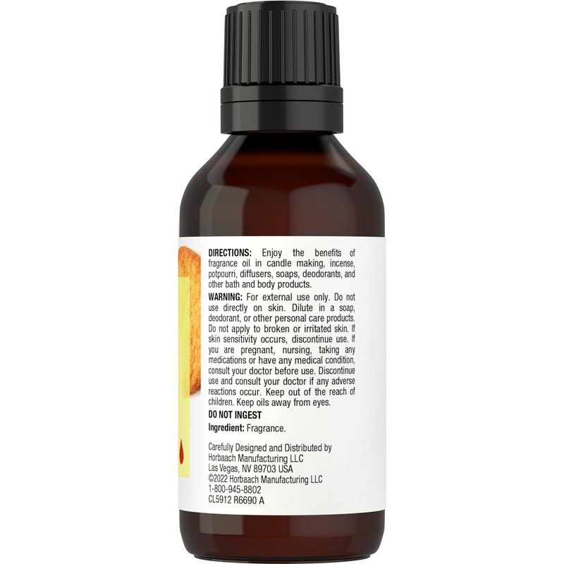 Horbäach Warm Vanilla Sugar Fragrance Oil | 1 Fl Oz