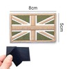 Green and Tan Union Jack Flag Patch British Military Hook