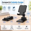 Adjustable Phone & Tablet Stand for Desktop Use – Foldable
