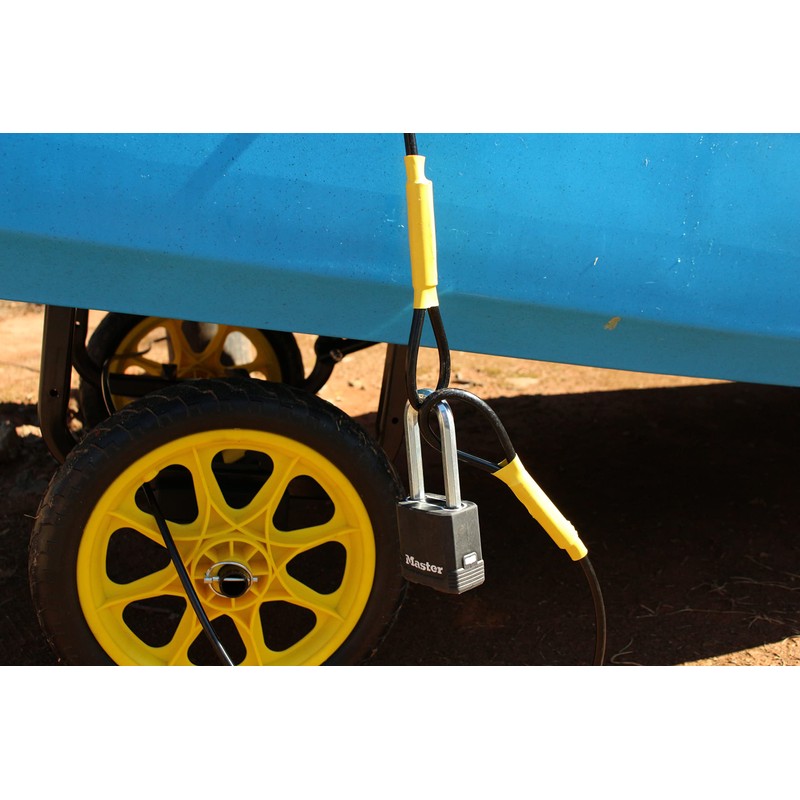 Suspenz Kayak Multi-Purpose Locking Cable, 10 Ft Long Flexible Steel,