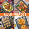BEWOS 2 PCS Carbon Steel Cooking Trays for Oven –34×23.3×2.2cm