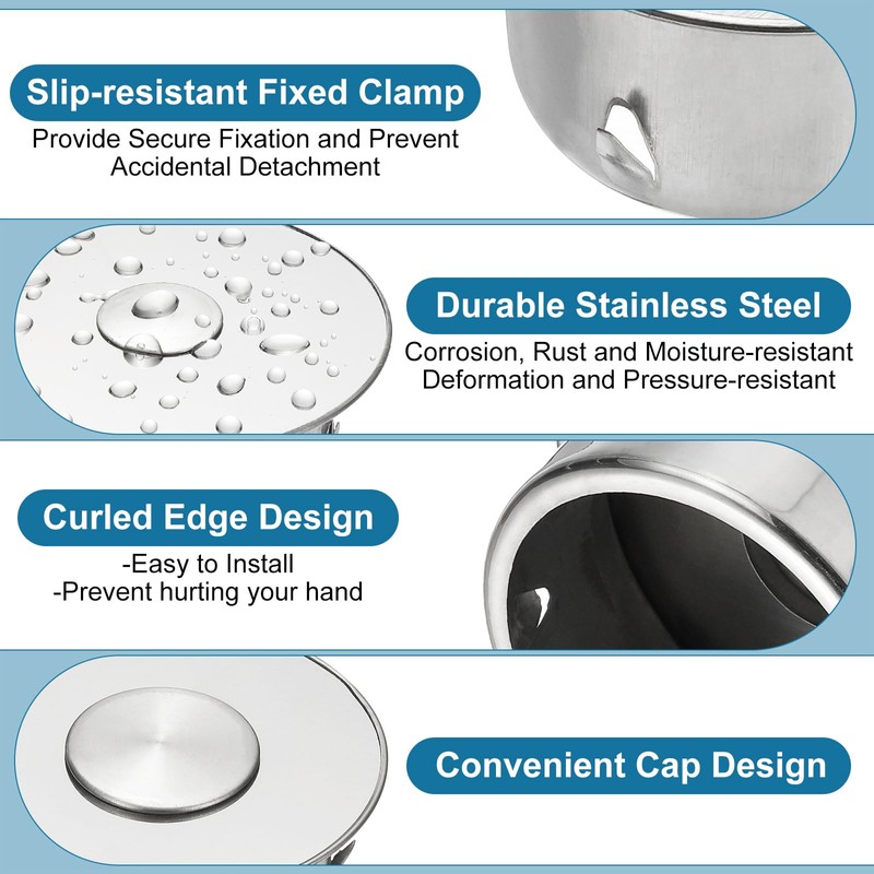 PATIKIL Chimney Hole Cap, 63mm(2.5") Tightness Adjustable Round Stainless Steel
