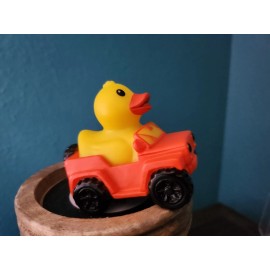 3" Rubber Ducks in a Jeep - Your Pick or Get the Set - Five Colors Available - Orange