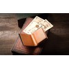 Le sourire Ultra Small Men’s Minimalist Bifold Wallet, Genuine Leather