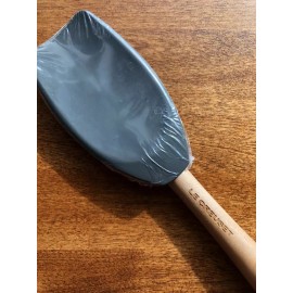 Le Creuset "Flint" Craft Spatula Spoon LE CREUSET Wooden Silicone Utensil Gray Grey Gris