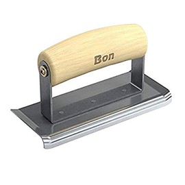 Bon 12-470 6-Inch by 2-1/2-Inch Stainless Steel Curved End Concrete Edger with 1/4-Inch Radius and 3/8-Inch Depth Wood Handle