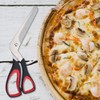 Tijeras de pizza de acero inoxidable de grado alimenticio, cortador