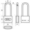 SOL – Hard No. 2500 sutenrokku Cylinder Padlock Vine Length