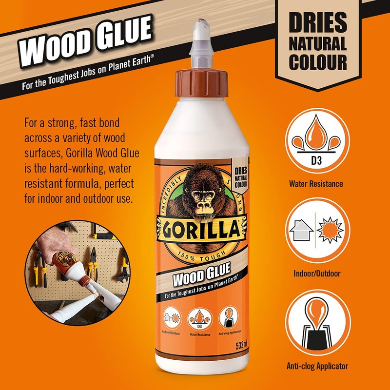 236ml Gorilla Waterproof Wood Glue