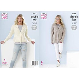 King Cole 5373 Knitting Pattern Womens Short and Long Cardigans in Cotton Top DK