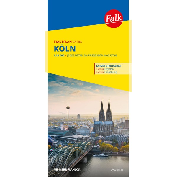 Falk Stadtplan Extra Köln 1:20.000: mit Ortsteilen von Bergisch Gladbach,