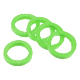 PATIKIL Key Cap Tags, 40Pcs Plastic Key Cap Cover Rings Keys Identifier Coding Ring Label ID Sleeve for Office House Apartment, Green (0.87" / 22mm ID)