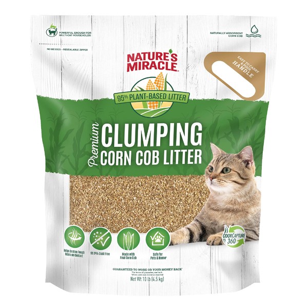Nature's Miracle Premium Clumping Corn Cob Litter, Tough Odor Bio-Enzymatic