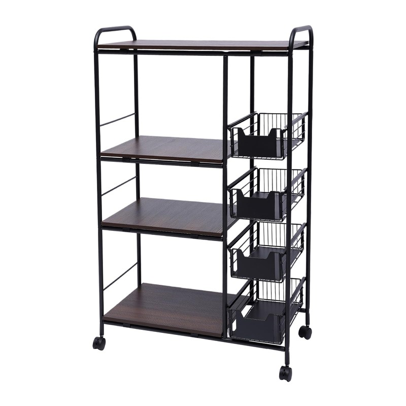 ILWorkTLs 4-Tier Free Standing Kitchen Bakers Rack,Kitchen Cart with 4