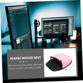 Operitacx Beheiztes USB Mauspad Handwärmer mit Großem Bewegungsbereich und Weichem Ergonomische Handgelenkstütze Winterlicher Komfort für Büro und Zuhause Sichere Wärme für Computerarbeit