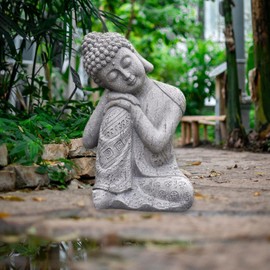 zalati Sleeping Buddha Statues Ornament Sculpture Indoor Outdoor Decoration for Home Garden Patio Deck Porch