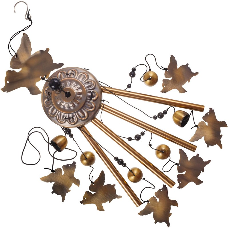 Bronze Flying Pigs Wind Chimes, Gifts for Mom, Home, Garden,