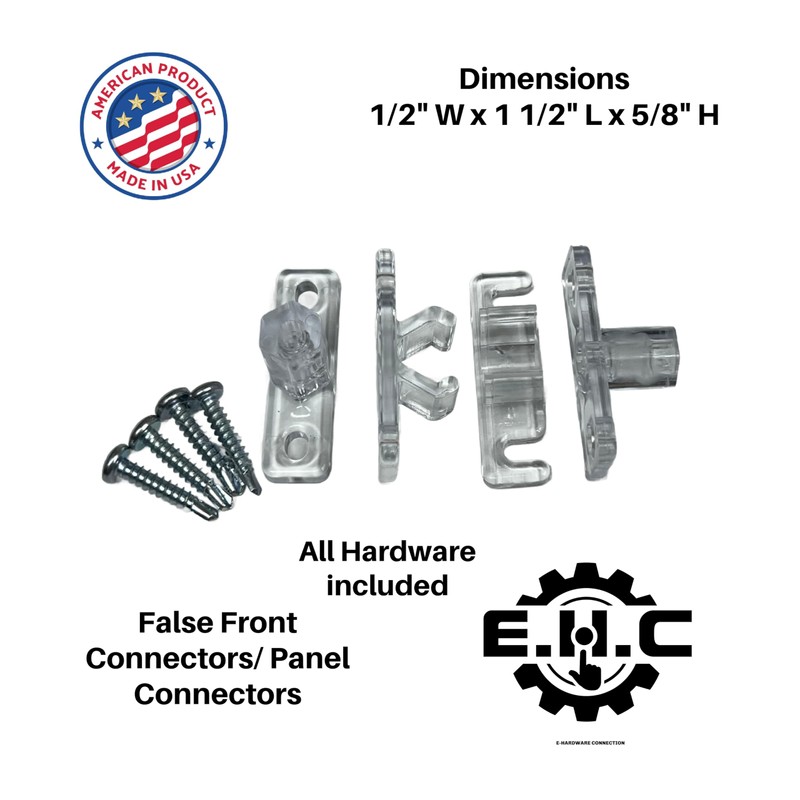 False Front Connectors/Panel Connectors/Extra Strong and Durable / (Peg and