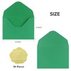 30Pcs Green Premium Envelopes,6.4 x 4.5 inches.