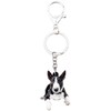 WEVENI Acrylic American Pit Bull Terrier Dog Keychains Pet Key
