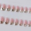 RikView Press on Nails Short Fake Nails Pink Nails Clear