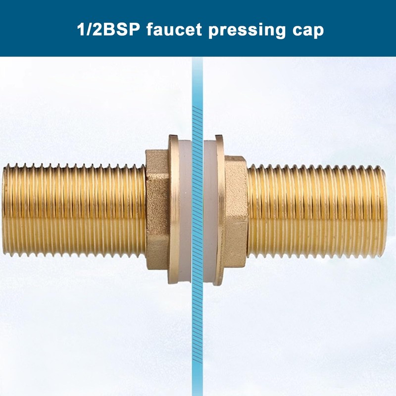 eMagTech 4PCS 1/2 Inch BSP Flanged Back Nut Brass Tap