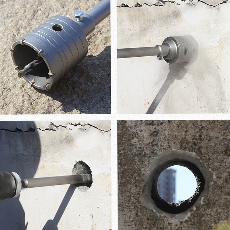 Meccion Carbide Hole Saw Drill Bit, Tungsten Tips Hollow Hole